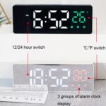0715 LED activado por voz Fecha de silencio Pantalla de temperatura Reloj electrónico, Black Surface Blue Light, Black Surface Green Light, Black Surface Red Light, White Shell Blue Light, White Shell Green Light, White Shell Red Light... - Imagen 3