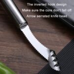10 PCS Acero inoxidable Pimienta Semilla Decator Fruit Kernel Knife, Round Handle - Imagen 4