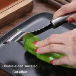 10 PCS Acero inoxidable Pimienta Semilla Decator Fruit Kernel Knife, Diplonema Handle - Imagen 3
