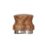 Compresor de café de acero inoxidable de madera de peral, 51 mm