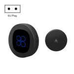 R16 1 por 1 Timbre de llamada electrónico inteligente inalámbrico autoalimentado para el hogar del hotel, R16 EU Plug Black