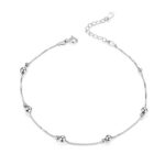 SCT005 Tobillera de plata S925 Tobillera chapada en oro blanco