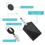 ZT-6330 3 en 1 Funda protectora tipo cabestro con hebilla retráctil para tarjeta de identificación de cuero PU - Imagen 5