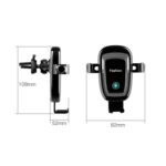Soporte de carga inalámbrico para teléfono S19 15W Gravity Car, S19 Black - Imagen 3