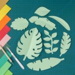 Accesorios de fotografía de adornos de hojas cortadas en papel
