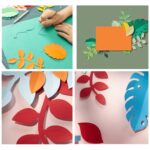 Accesorios de fotografía de adornos de hojas cortadas en papel - Imagen 4