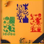 Plantilla de pintura de pared de pintura auxiliar hueca de Halloween para niños - Imagen 2