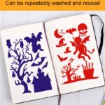 Plantilla de pintura de pared de pintura auxiliar hueca de Halloween para niños - Imagen 4