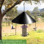 Cubierta protectora del alimentador de pájaros de la cerca del deflector de la ardilla empalmada, 18 inch With Hook - Imagen 4