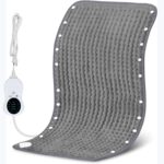 Manta de calefacción eléctrica Almohadilla de fisioterapia de calefacción Almohadilla de vientre de cintura caliente con hebilla, 43 x 84cm - Imagen 2