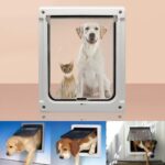 GM-01 Puerta para mascotas Suministros para mascotas ABS Orificio para puerta de perros y gatos, GM-01 White