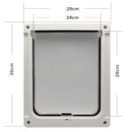GM-01 Puerta para mascotas Suministros para mascotas ABS Orificio para puerta de perros y gatos, GM-01 White - Imagen 3