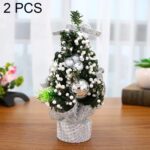 2 uds., 20cm, 20cm, Mini árbol de decoración navideña, día de Navidad, centro comercial, accesorios decorativos
