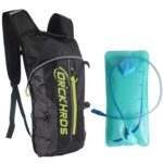 DRCKHROS DH115 Outdoor Running Sports Ciclismo Bolsa de agua Mochila, Black Green+Water Bag