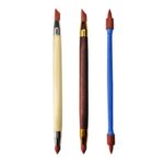2 juegos de bolígrafo de silicona de punta blanda para grabado de cerámica de doble punta, 2 Sets