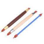 2 juegos de bolígrafo de silicona de punta blanda para grabado de cerámica de doble punta, 2 Sets - Imagen 2