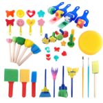 Niños pintura esponja pincel sellos artístico garabatos suministros, 30 PCS/Set