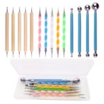 Rascador para esculpir con muescas de arcilla cerámica, taladro punteado, bolígrafo para decoración de uñas, 14 PCS/Set