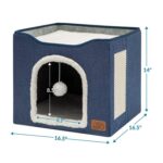 Taburete para mascotas Perrera para mascotas Taburete de almacenamiento plegable para interiores Perrera para perros y gatos, 41 x 41 x 35cm - Imagen 2