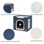Taburete para mascotas Perrera para mascotas Taburete de almacenamiento plegable para interiores Perrera para perros y gatos, 41 x 41 x 35cm - Imagen 3