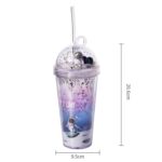 Vaso de paja espacial Vaso de agua de doble capa de plástico, 420ml - Imagen 2