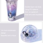 Vaso de paja espacial Vaso de agua de doble capa de plástico, 420ml - Imagen 3
