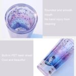 Vaso de paja espacial Vaso de agua de doble capa de plástico, 420ml - Imagen 4