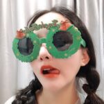 2 pinzas para el pelo navideñas personalizadas con gafas raras de Navidad., Christmas Bells