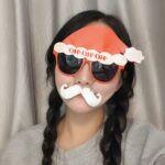 2 pinzas para el pelo navideñas personalizadas con gafas raras de Navidad., Large Oh Christmas Hat