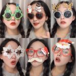 2 pinzas para el pelo navideñas personalizadas con gafas raras de Navidad., Large Oh Christmas Hat - Imagen 2
