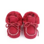 D2245 Botas cálidas de algodón para bebés de invierno más zapatos para caminar para bebés gruesos de terciopelo, 11cm - Imagen 2