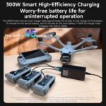 Cargador rápido de batería de 300 W con pantalla digital LKTOP UC363 para DJI Matrice 4D / 4TD, EU Plug - Imagen 9