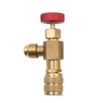 Conector de llenado de refrigerante de la válvula de seguridad de fluoración del aire acondicionado, Side R410 Bottom R410