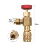 Conector de llenado de refrigerante de la válvula de seguridad de fluoración del aire acondicionado, Side R410 Bottom R410 - Imagen 2