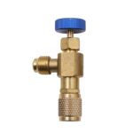 Conector de llenado de refrigerante de la válvula de seguridad de fluoración del aire acondicionado, Side R410 Bottom R22