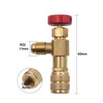 Conector de llenado de refrigerante de la válvula de seguridad de fluoración del aire acondicionado, Side R22 Bottom R410 - Imagen 2