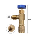 Conector de llenado de refrigerante de la válvula de seguridad de fluoración del aire acondicionado, Side R22 Bottom R22 - Imagen 2