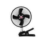 Clip de fijación potente para coche, ventilador eléctrico de alta potencia eólica, especificación:, 6 inch Black 12V