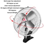 Clip de fijación potente para coche, ventilador eléctrico de alta potencia eólica, especificación:, 6 inch Black 12V - Imagen 3