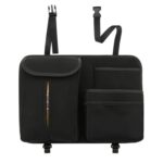 DE RAN FU Flip Fur Asiento de coche BackTissue Box Storage Hanging Bag con gancho, 1122 Black - Imagen 2