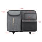 DE RAN FU Flip Fur Asiento de coche BackTissue Box Storage Hanging Bag con gancho, 1122 Grey - Imagen 3