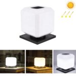003 Solar Square Outdoor Post Light LED Luces de pared a prueba de agua, Tamaño:, 25cm (Tricolor Light)