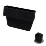 DE RAN FU Caja de almacenamiento para asiento de automóvil Portavasos Fur Citrine Phone Caja de almacenamiento para artículos diversos, 6030 Black