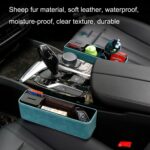 DE RAN FU Caja de almacenamiento para asiento de automóvil Portavasos Fur Citrine Phone Caja de almacenamiento para artículos diversos, 6030 Grey - Imagen 6