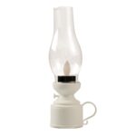 Lámpara de queroseno luminosa retro Decoración de lámpara de aceite de simulación de Navidad, especificaciones:, Shaking (White)