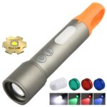 Mini linterna con zoom telescópico LED recargable tipo C, SD26601