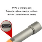 Mini linterna con zoom telescópico LED recargable tipo C, SD26601 - Imagen 3
