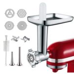 Para Kitchenaid Porking Enemy Accesorios Máquina para hacer masa Molinillo Carne Juego universal, Grinder Meat Set (White)