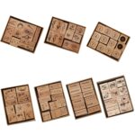 Juego de sellos combinados de haya vintage Juego de sellos de manual de madera, Finger Story - Imagen 2