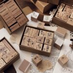 Juego de sellos combinados de haya vintage Juego de sellos de manual de madera, Retro Time - Imagen 4